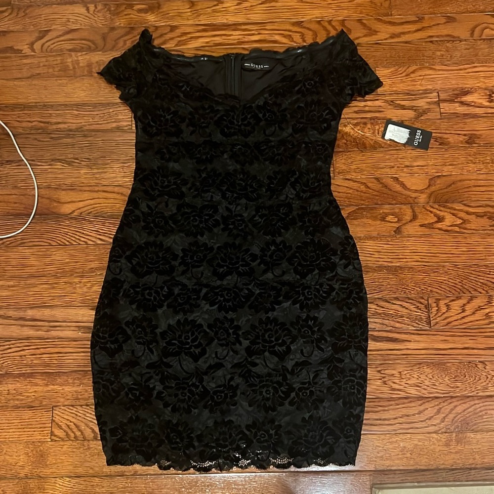 Guess Off the Shoulder Lace Dress